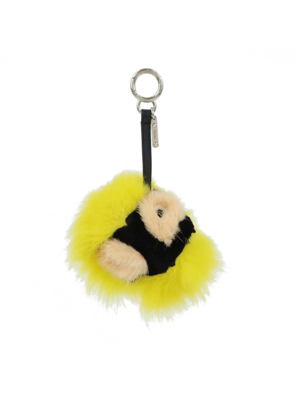 Fendi Monster Fur Leather Bag Charm Key #365202F22B